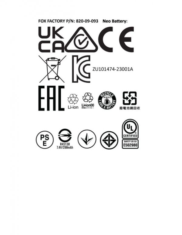 Neo Certification Information | Bike Tech Help Center | FOX