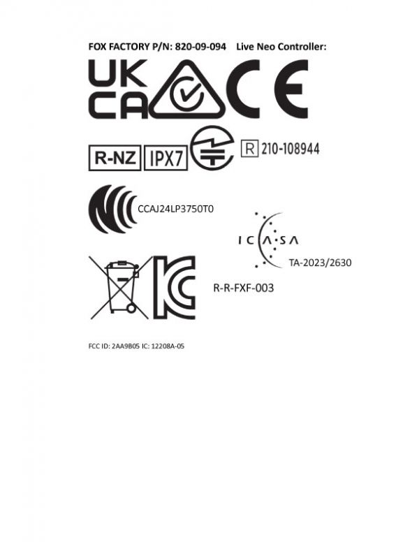 Neo Certification Information | Bike Tech Help Center | FOX